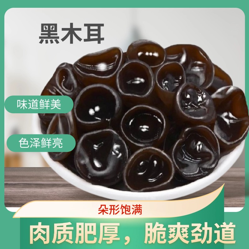 麦浇芽黑木耳普通黑木耳当季新耳5斤